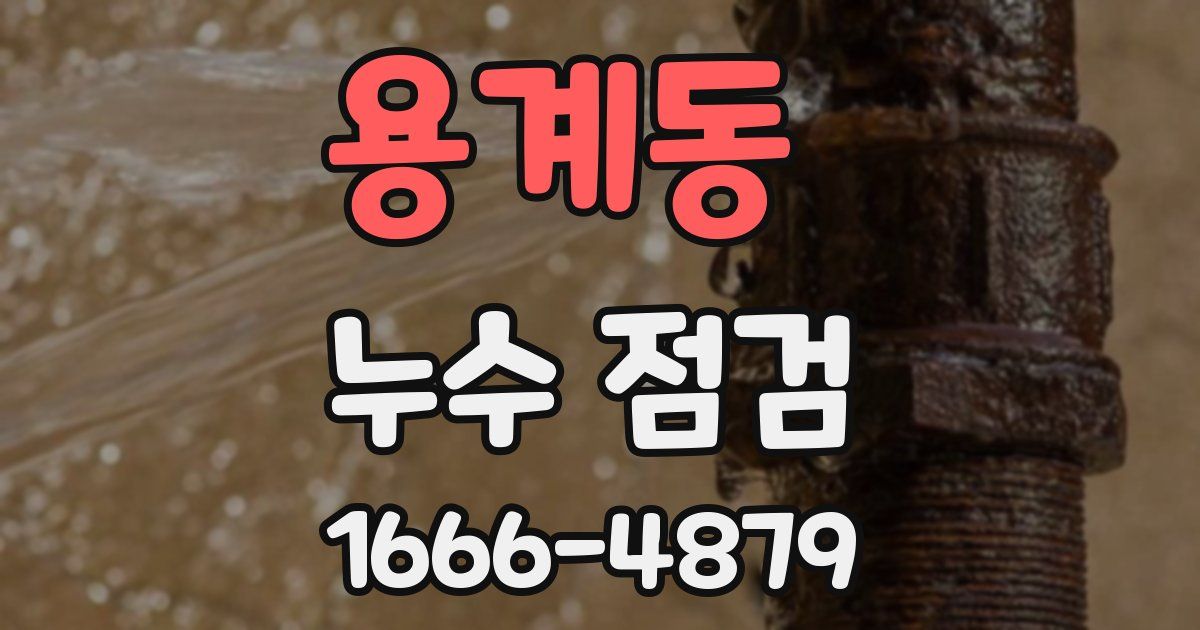 용계동 누수 점검