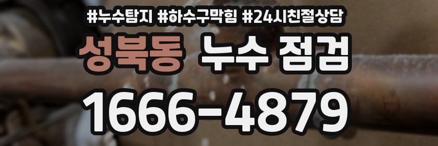 성북동 누수 점검