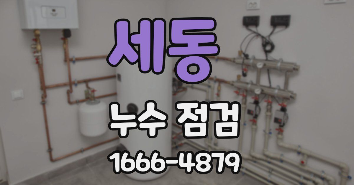 세동 누수 점검
