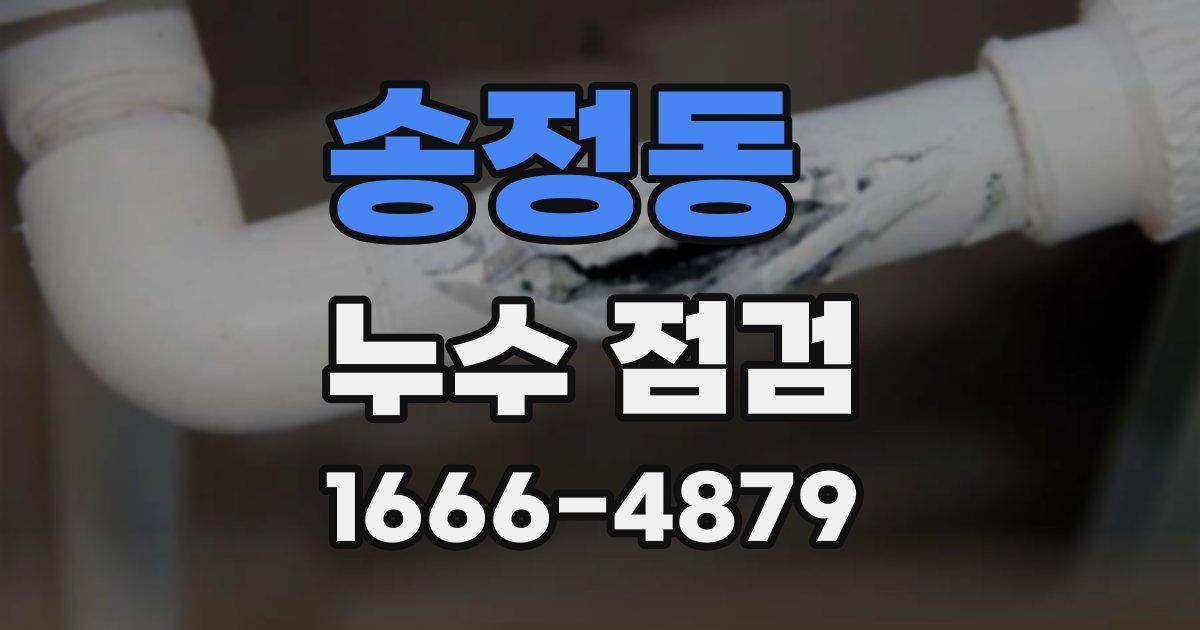 송정동 누수 점검