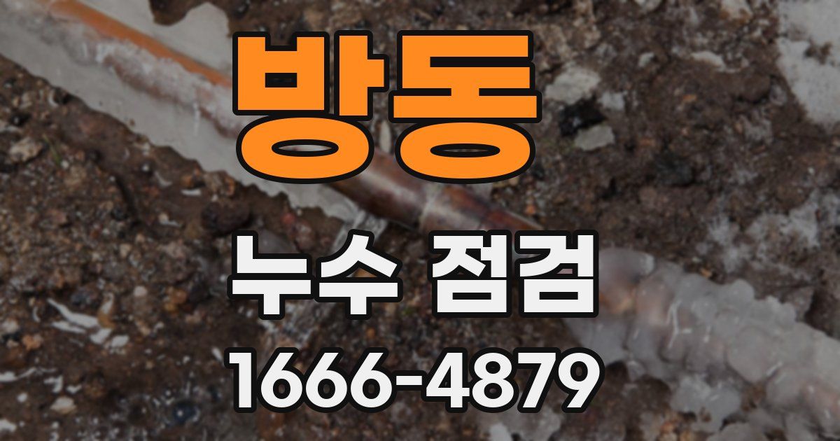 방동 누수 점검