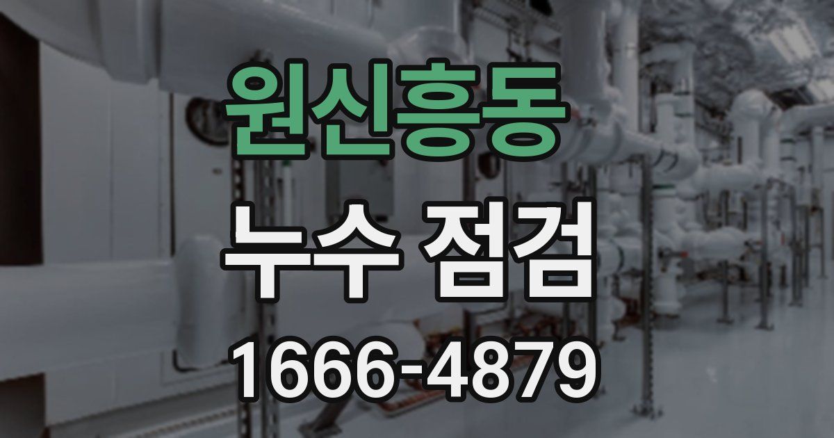 원신흥동 누수 점검