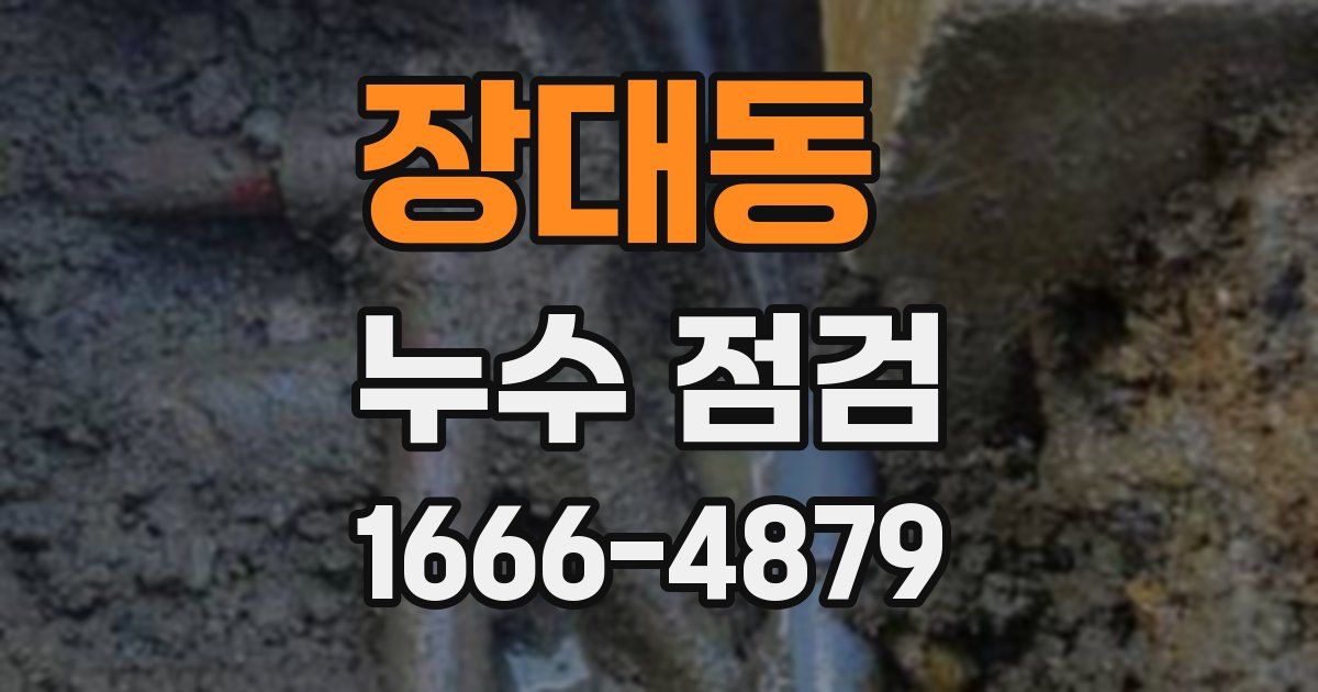 장대동 누수 점검