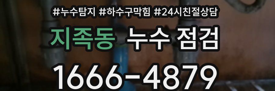 지족동 누수 점검