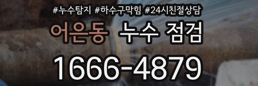 어은동 누수 점검