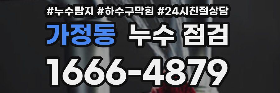 가정동 누수 점검