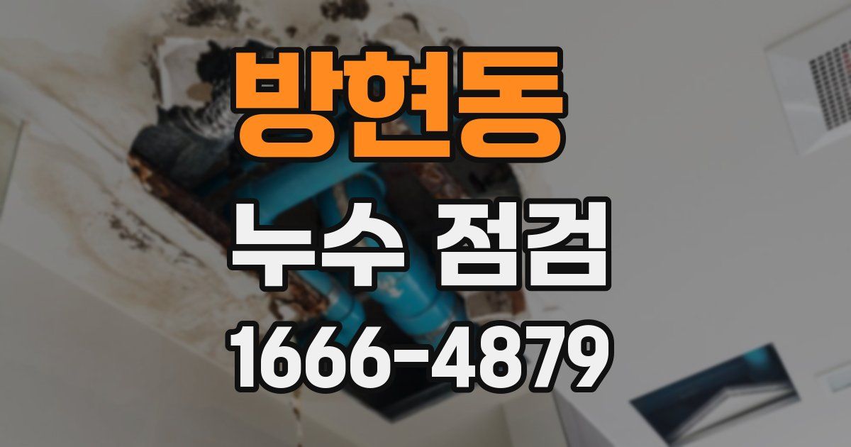 방현동 누수 점검