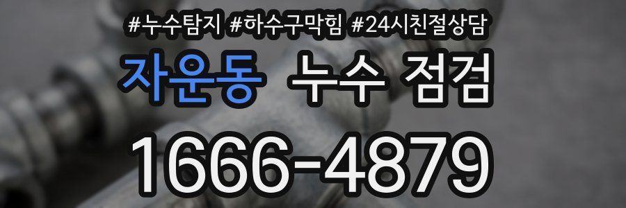 자운동 누수 점검