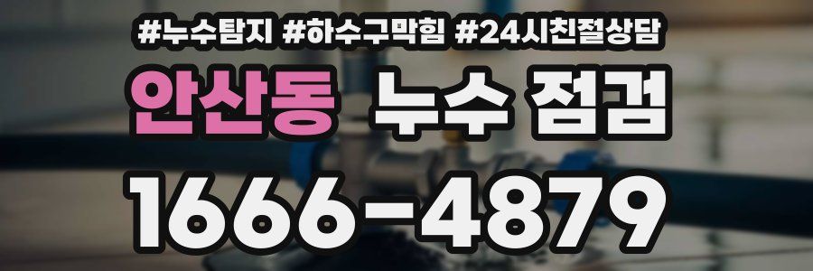 안산동 누수 점검