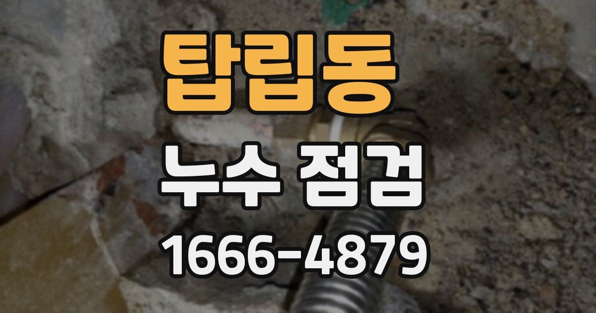 탑립동 누수 점검