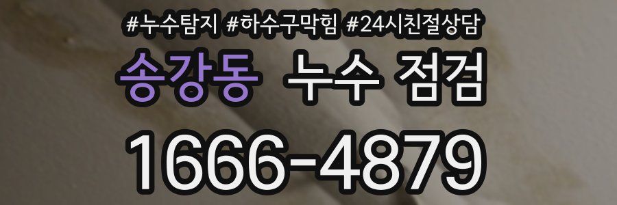 송강동 누수 점검