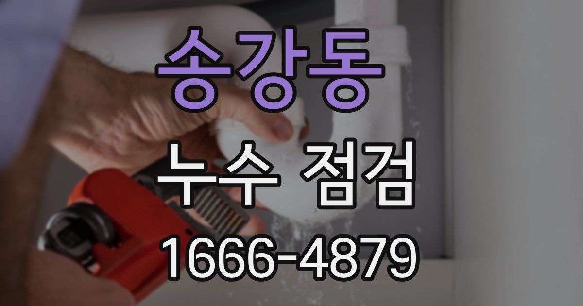 송강동 누수 점검