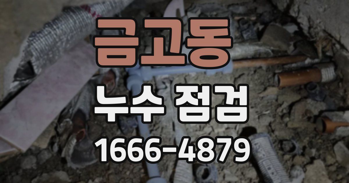 금고동 누수 점검