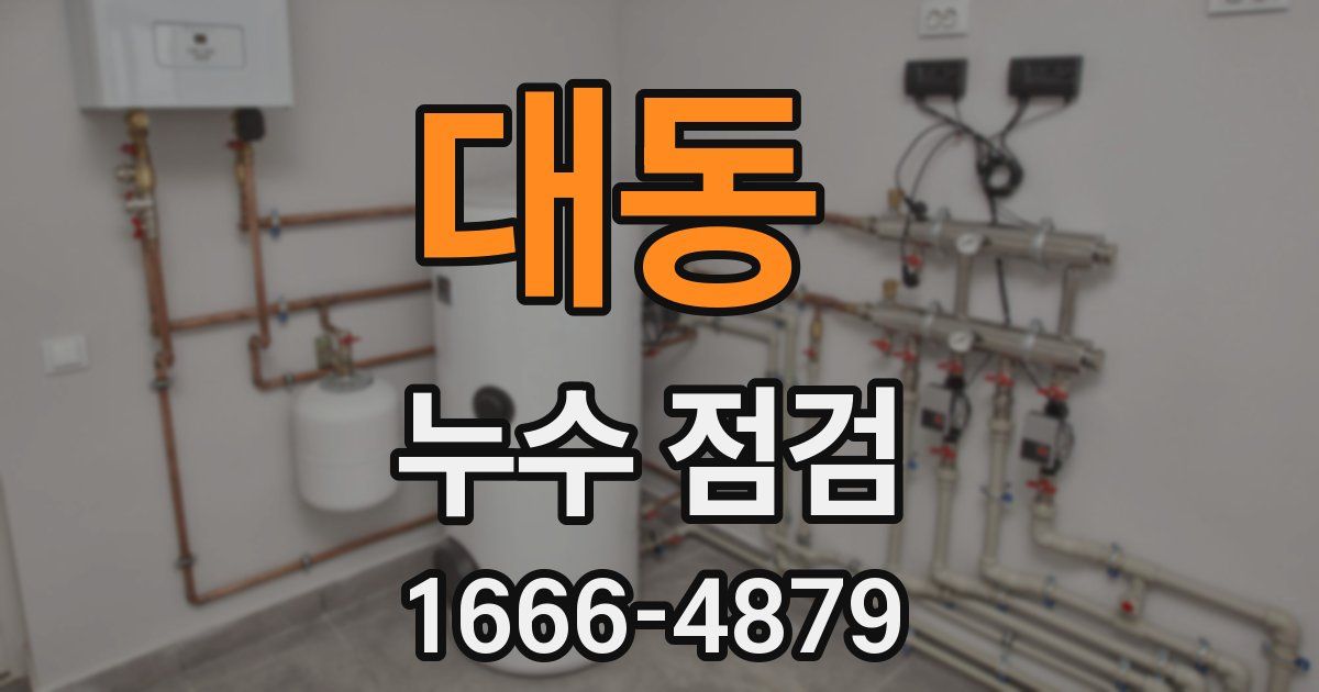 대동 누수 점검
