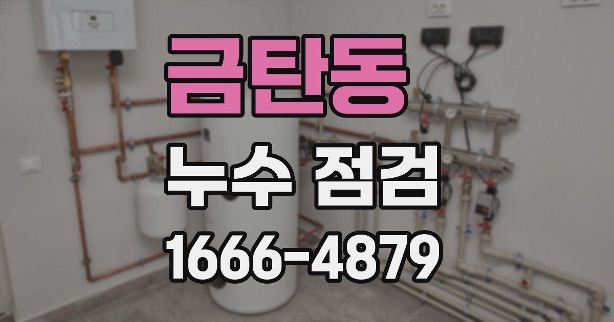금탄동 누수 점검