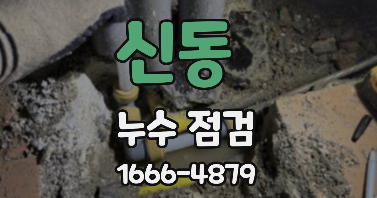 신동 누수 점검