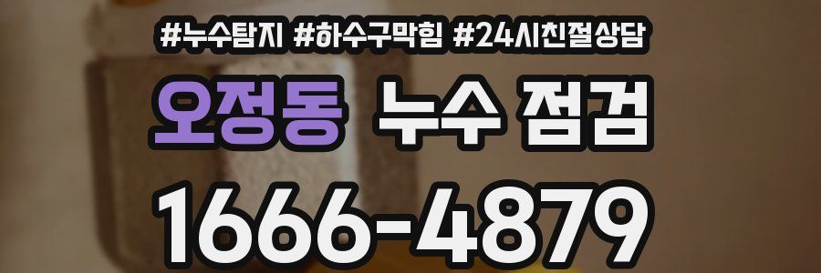 오정동 누수 점검