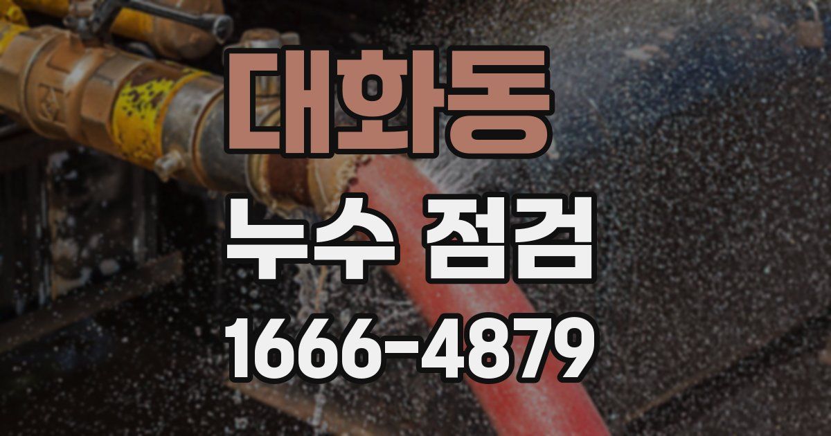 대화동 누수 점검