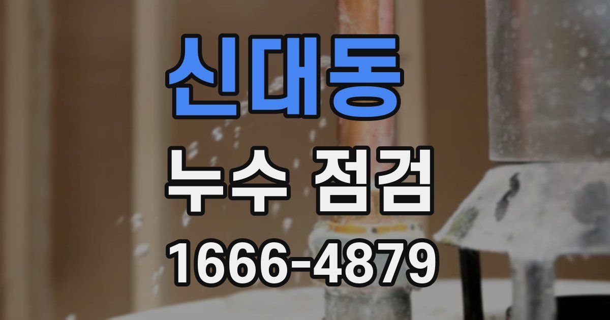 신대동 누수 점검