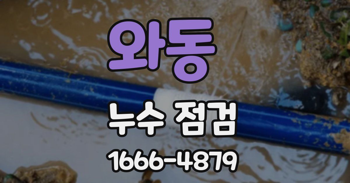 와동 누수 점검
