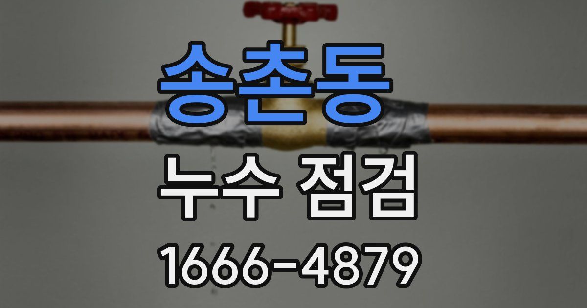 송촌동 누수 점검