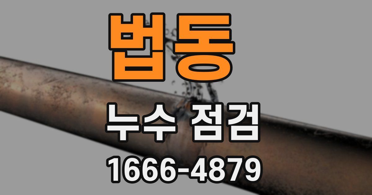 법동 누수 점검