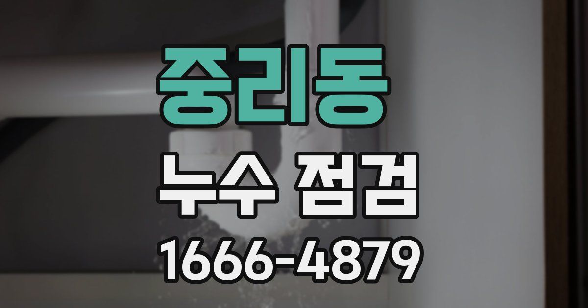 중리동 누수 점검