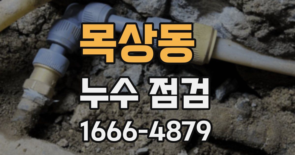 목상동 누수 점검