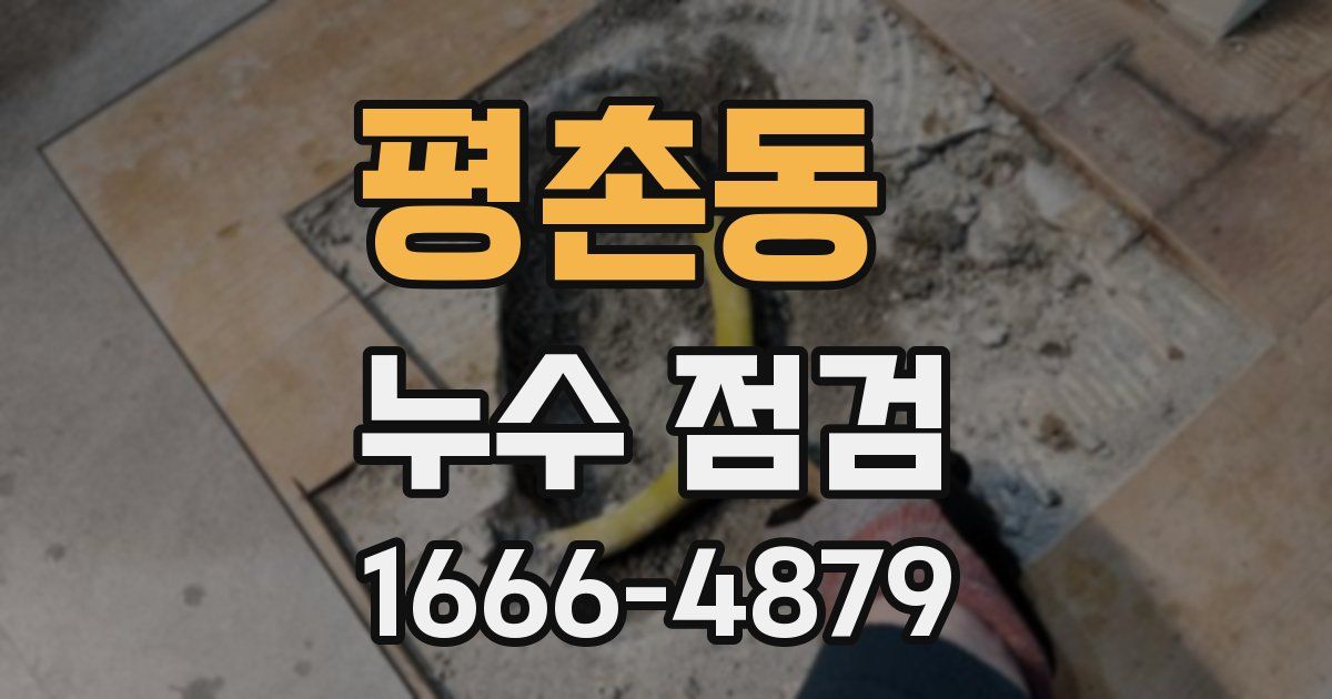 평촌동 누수 점검