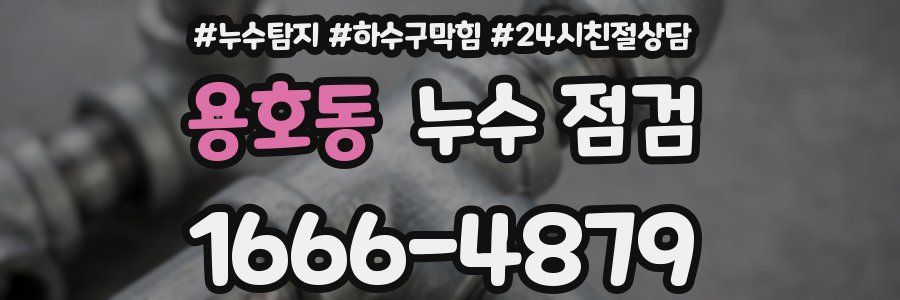 용호동 누수 점검