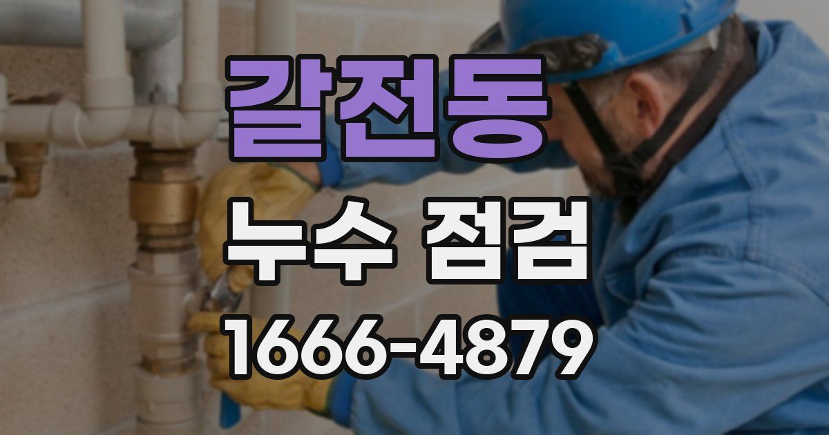 갈전동 누수 점검