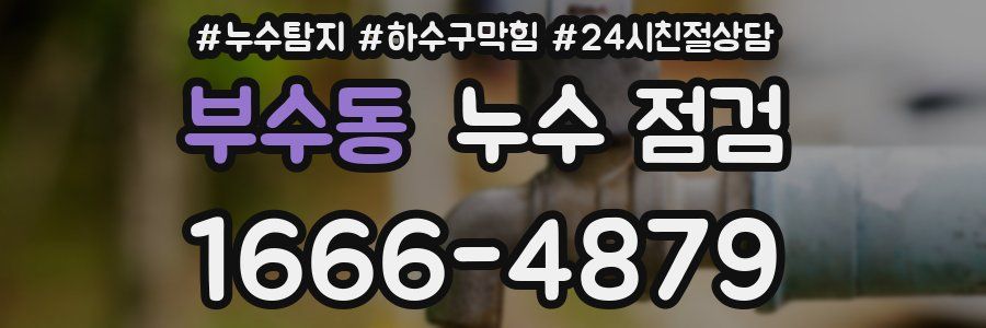 부수동 누수 점검