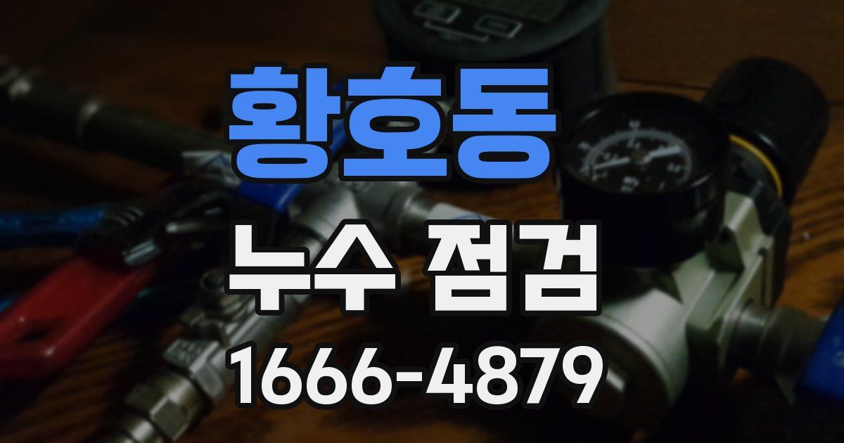 황호동 누수 점검
