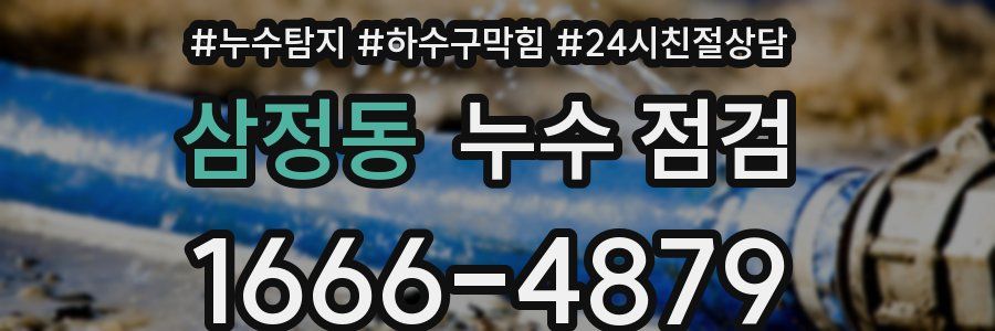 삼정동 누수 점검