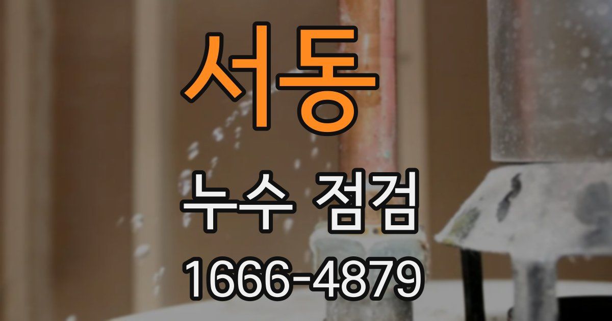 서동 누수 점검