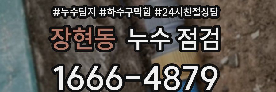 장현동 누수 점검