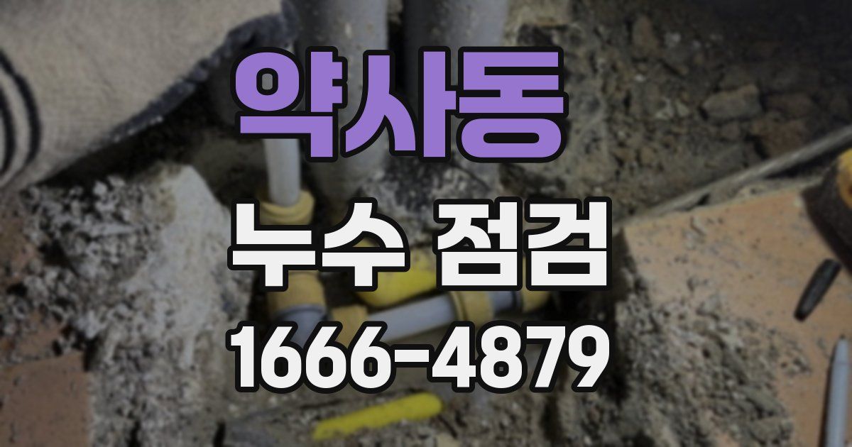 약사동 누수 점검