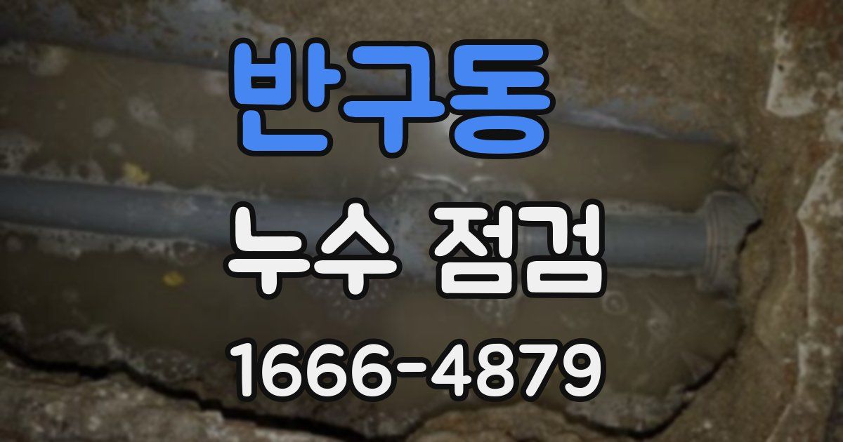 반구동 누수 점검