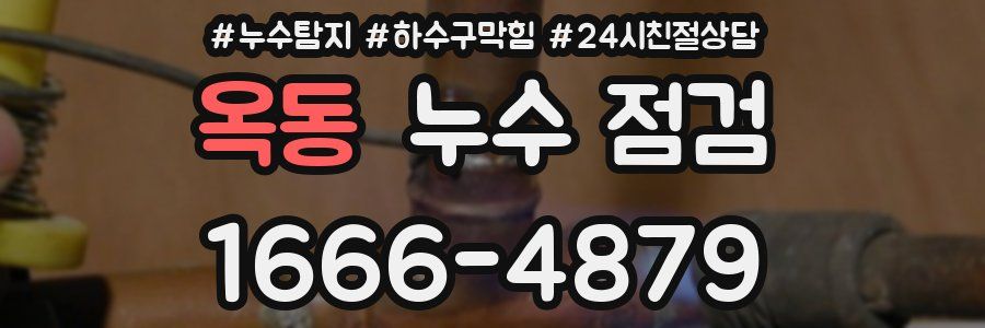 옥동 누수 점검