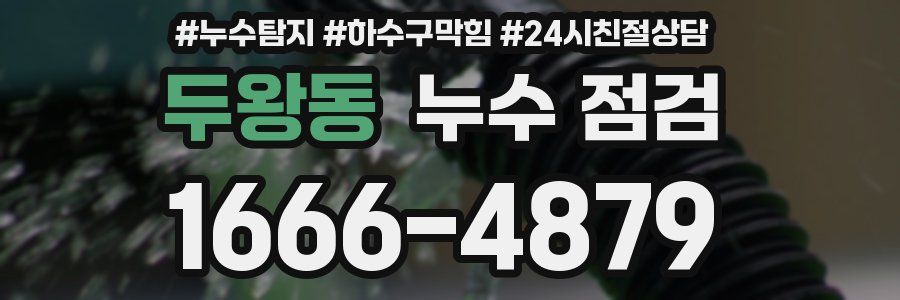 두왕동 누수 점검