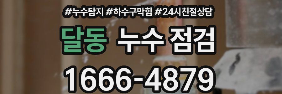 달동 누수 점검