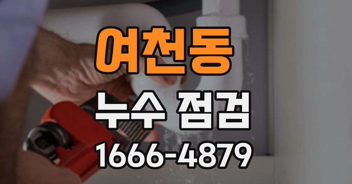 여천동 누수 점검
