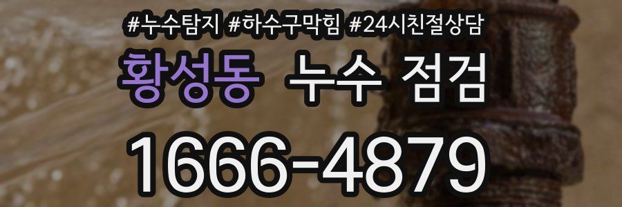 황성동 누수 점검