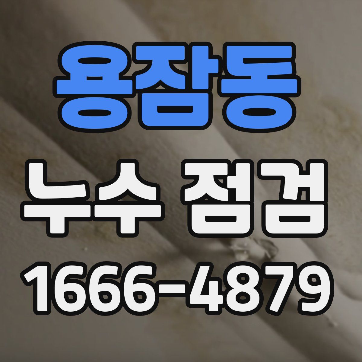 용잠동 누수 점검