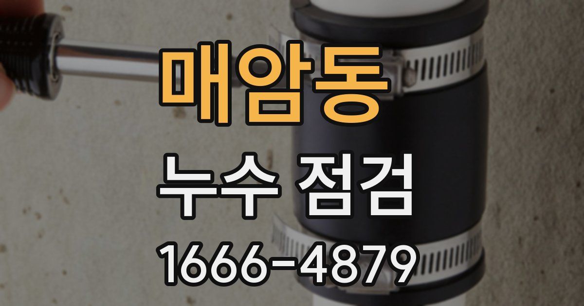 매암동 누수 점검