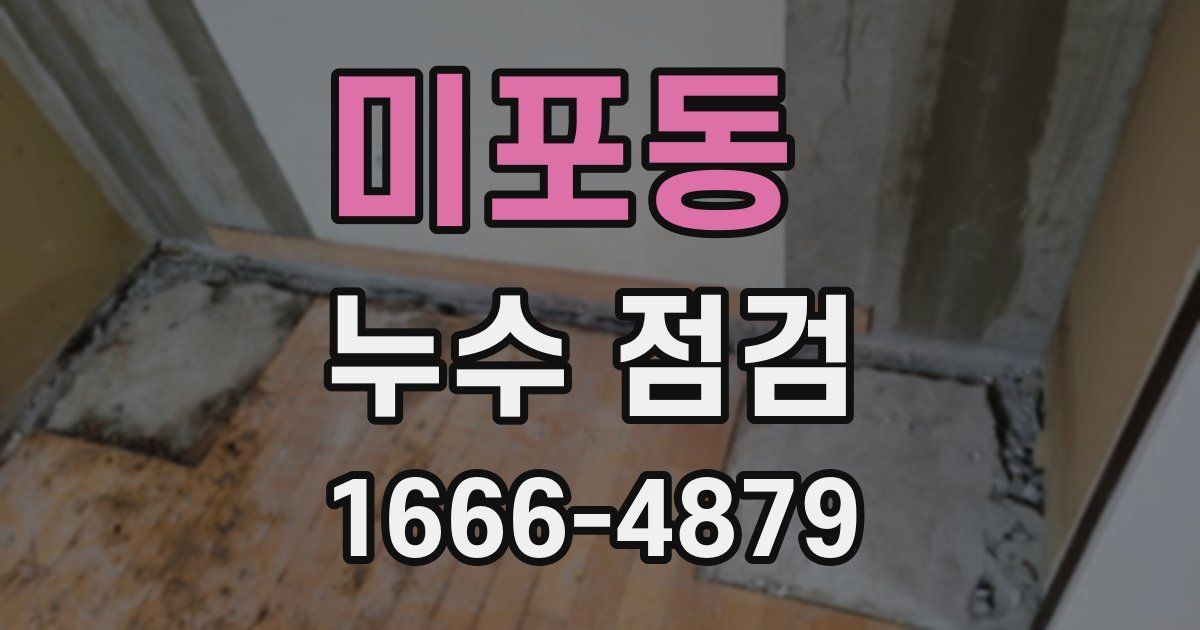 미포동 누수 점검