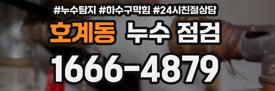 호계동 누수 점검