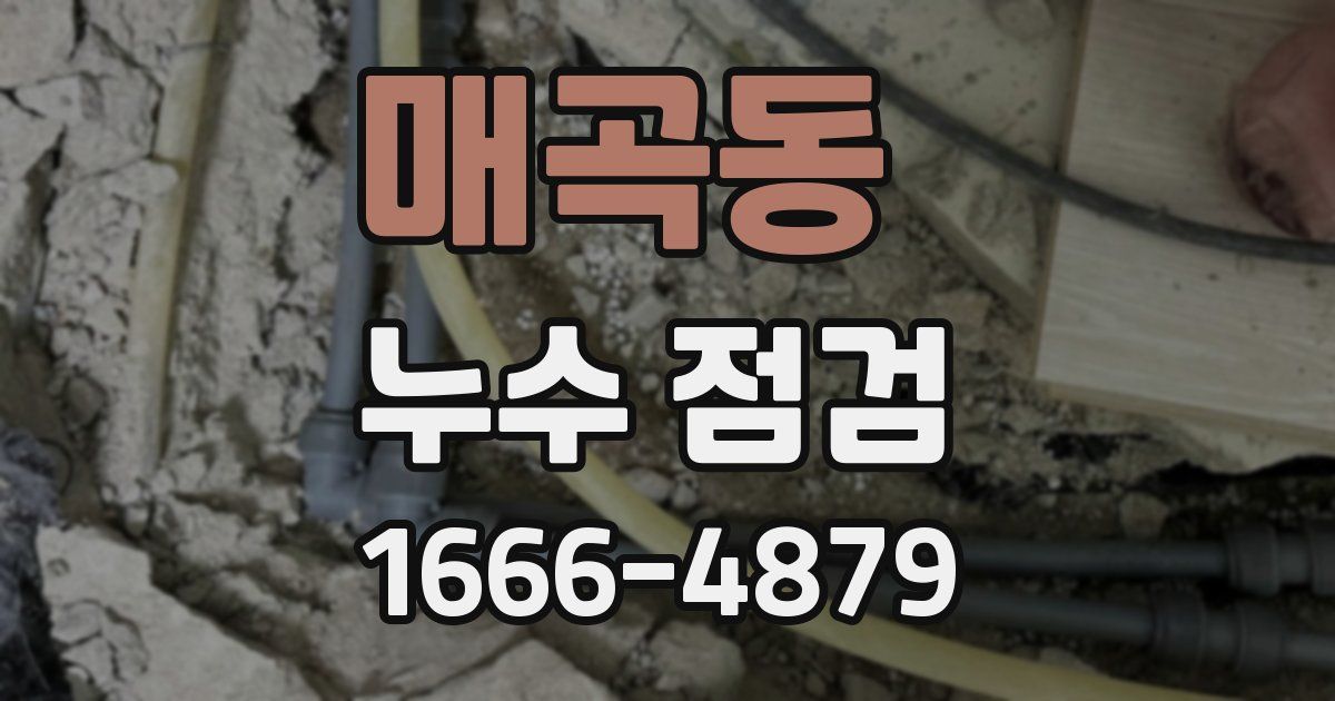 매곡동 누수 점검