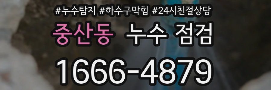 중산동 누수 점검