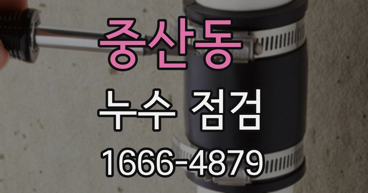 중산동 누수 점검